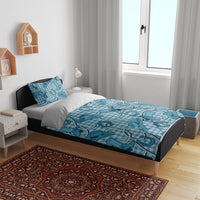 Blue Hawaii Palaka Cowboy Bedding Set Hawaiian Paniolo Festival Spirit