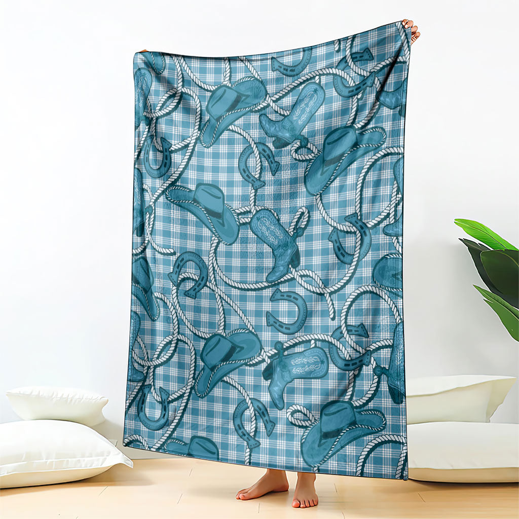 Blue Hawaii Palaka Cowboy Blanket Hawaiian Paniolo Festival Spirit