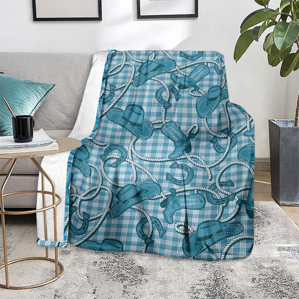 Blue Hawaii Palaka Cowboy Blanket Hawaiian Paniolo Festival Spirit