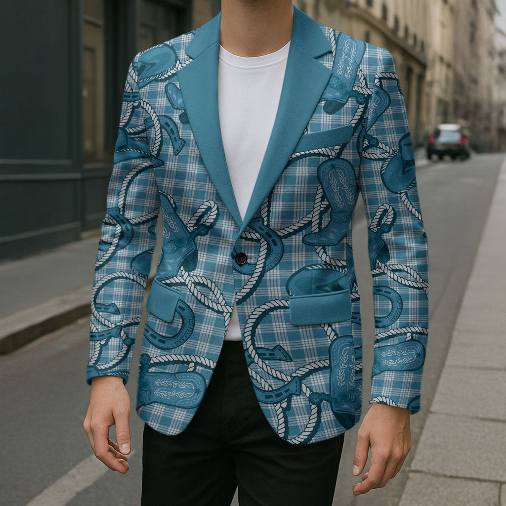 Blue Hawaii Palaka Cowboy Blazer Hawaiian Paniolo Festival Spirit