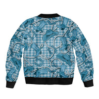 Blue Hawaii Palaka Cowboy Bomber Jacket Hawaiian Paniolo Festival Spirit