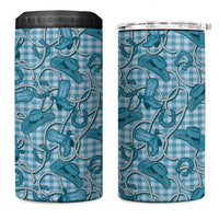 Blue Hawaii Palaka Cowboy 4 in 1 Can Cooler Tumbler Hawaiian Paniolo Festival Spirit