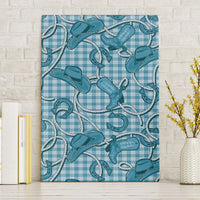 Blue Hawaii Palaka Cowboy Canvas Wall Art Hawaiian Paniolo Festival Spirit