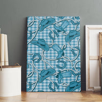 Blue Hawaii Palaka Cowboy Canvas Wall Art Hawaiian Paniolo Festival Spirit