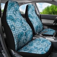 Blue Hawaii Palaka Cowboy Car Seat Cover Hawaiian Paniolo Festival Spirit