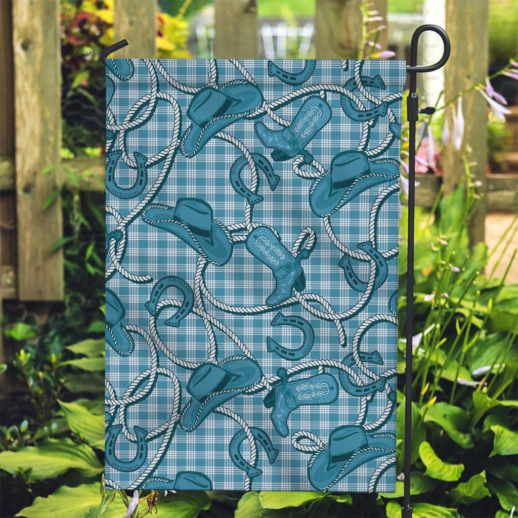 Blue Hawaii Palaka Cowboy Garden Flag Hawaiian Paniolo Festival Spirit