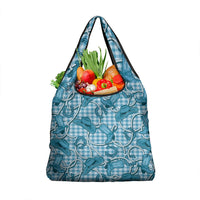 Blue Hawaii Palaka Cowboy Grocery Bag Hawaiian Paniolo Festival Spirit