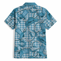 Blue Hawaii Palaka Cowboy Hawaiian Shirt Hawaiian Paniolo Festival Spirit