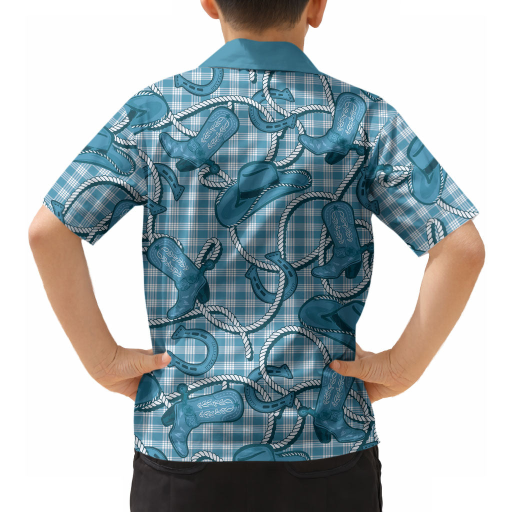 Blue Hawaii Palaka Cowboy Hawaiian Shirt Hawaiian Paniolo Festival Spirit