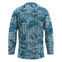 Blue Hawaii Palaka Cowboy Hockey Jersey Hawaiian Paniolo Festival Spirit