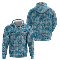 Blue Hawaii Palaka Cowboy Hoodie Hawaiian Paniolo Festival Spirit