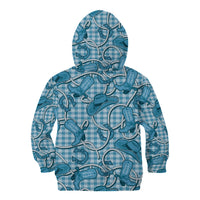 Blue Hawaii Palaka Cowboy Kid Hoodie Hawaiian Paniolo Festival Spirit