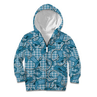Blue Hawaii Palaka Cowboy Kid Hoodie Hawaiian Paniolo Festival Spirit