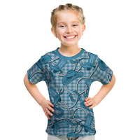 Blue Hawaii Palaka Cowboy Kid T Shirt Hawaiian Paniolo Festival Spirit