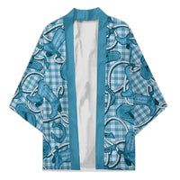 Blue Hawaii Palaka Cowboy Kimono Hawaiian Paniolo Festival Spirit