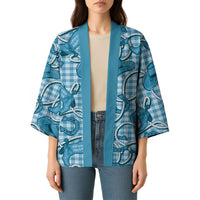 Blue Hawaii Palaka Cowboy Kimono Hawaiian Paniolo Festival Spirit