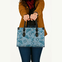 Blue Hawaii Palaka Cowboy Leather Bag Hawaiian Paniolo Festival Spirit