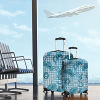 Blue Hawaii Palaka Cowboy Luggage Cover Hawaiian Paniolo Festival Spirit