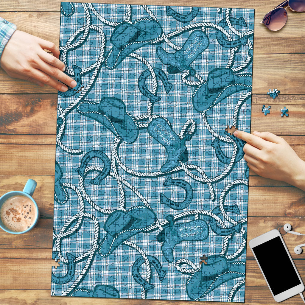 Blue Hawaii Palaka Cowboy Puzzle Hawaiian Paniolo Festival Spirit