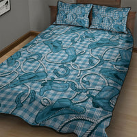 Blue Hawaii Palaka Cowboy Quilt Bed Set Hawaiian Paniolo Festival Spirit