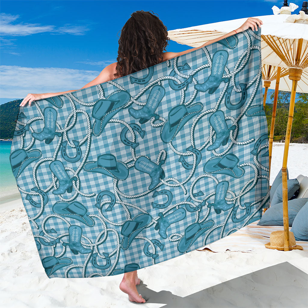 Blue Hawaii Palaka Cowboy Sarong Hawaiian Paniolo Festival Spirit