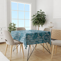 Blue Hawaii Palaka Cowboy Tablecloth Hawaiian Paniolo Festival Spirit