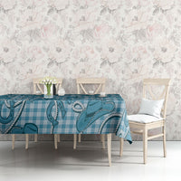 Blue Hawaii Palaka Cowboy Tablecloth Hawaiian Paniolo Festival Spirit