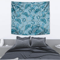 Blue Hawaii Palaka Cowboy Tapestry Hawaiian Paniolo Festival Spirit