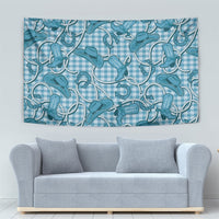 Blue Hawaii Palaka Cowboy Tapestry Hawaiian Paniolo Festival Spirit