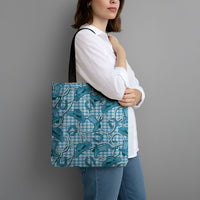 Blue Hawaii Palaka Cowboy Tote Bag Hawaiian Paniolo Festival Spirit