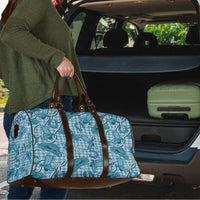 Blue Hawaii Palaka Cowboy Travel Bag Hawaiian Paniolo Festival Spirit