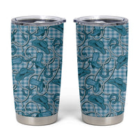 Blue Hawaii Palaka Cowboy Tumbler Cup Hawaiian Paniolo Festival Spirit