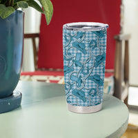 Blue Hawaii Palaka Cowboy Tumbler Cup Hawaiian Paniolo Festival Spirit