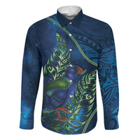 New Zealand Takahe Personalised Family Matching Puletasi and Hawaiian Shirt Silver Fern Galaxy Polynesian Pattern
