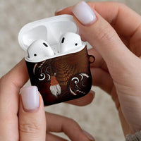 New Zealand Taiaha AirPods Case Maori Weapon Silver Fern Maori Pattern