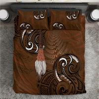 New Zealand Taiaha Bedding Set Maori Weapon Silver Fern Maori Pattern