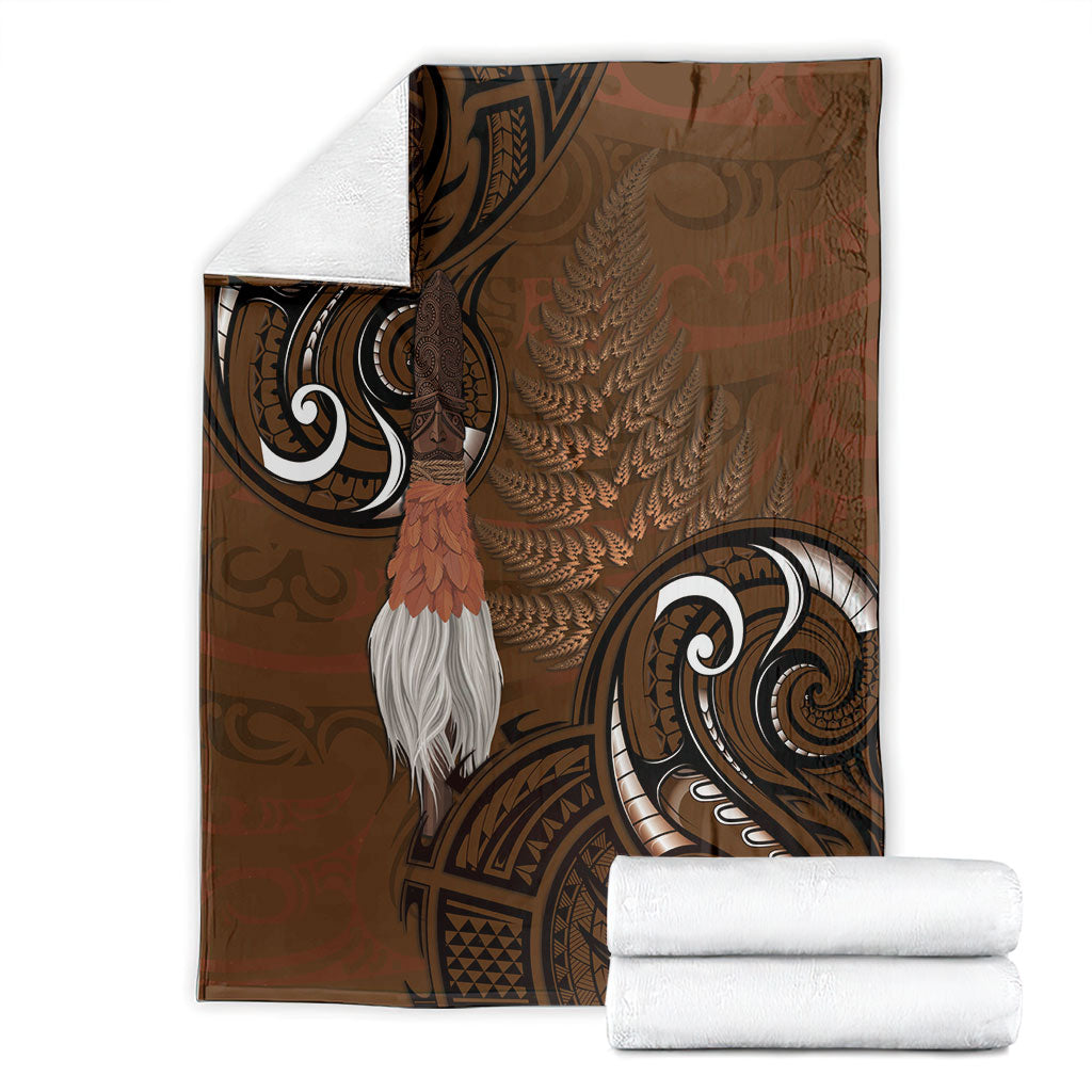 New Zealand Taiaha Blanket Maori Weapon Silver Fern Maori Pattern