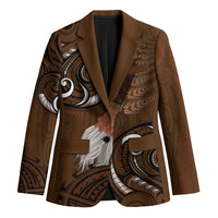 New Zealand Taiaha Blazer Maori Weapon Silver Fern Maori Pattern
