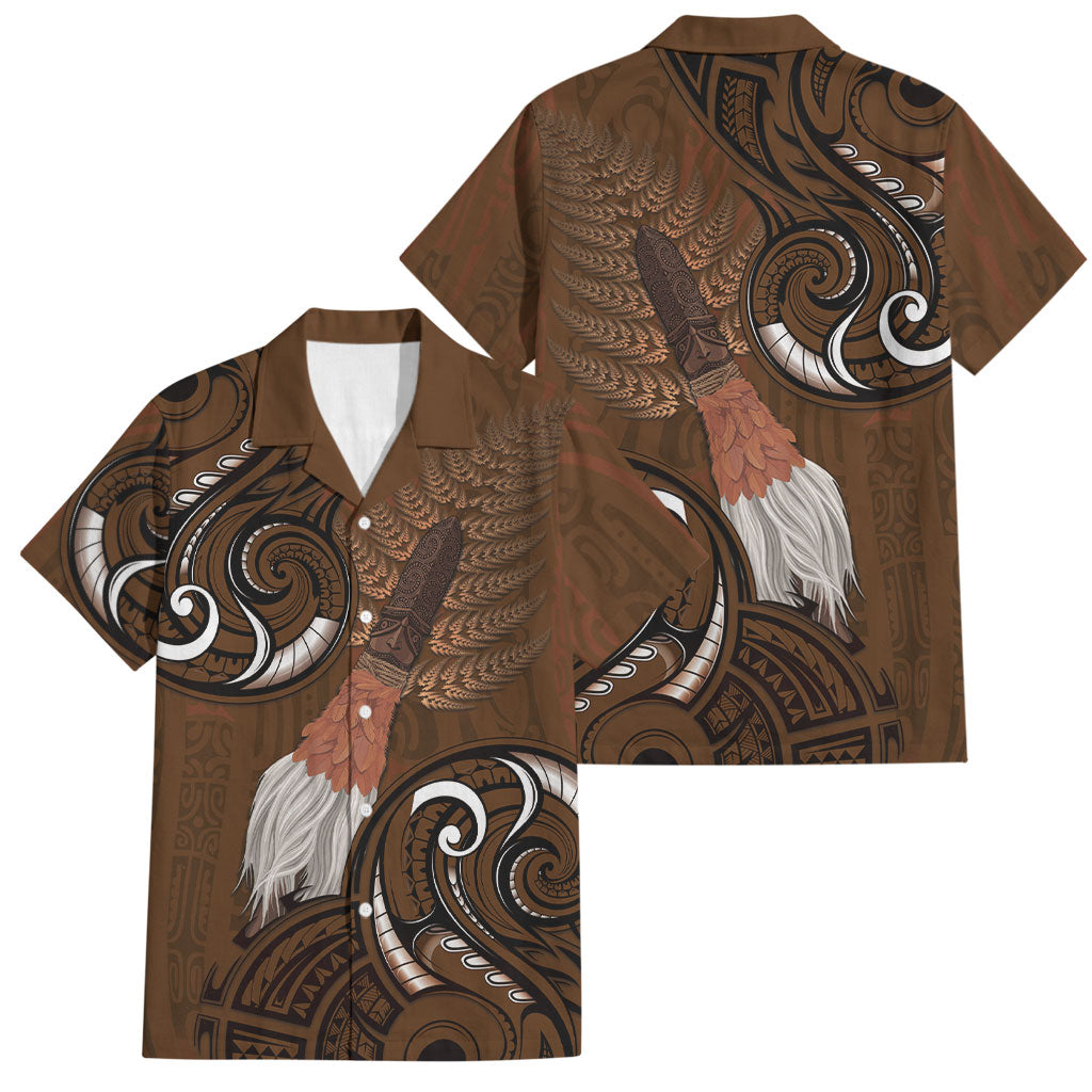 New Zealand Taiaha Family Matching Mermaid Dress and Hawaiian Shirt Maori Weapon Silver Fern Maori Pattern