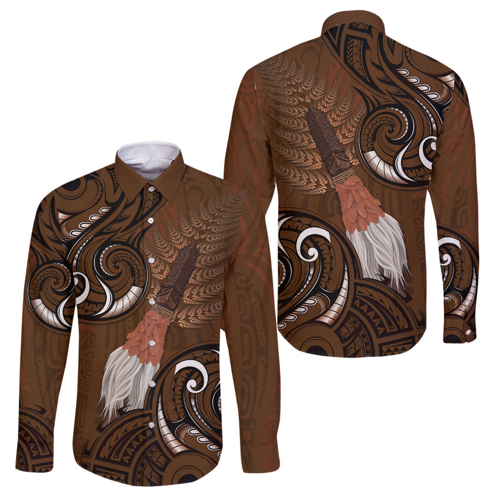 New Zealand Taiaha Family Matching Mermaid Dress and Hawaiian Shirt Maori Weapon Silver Fern Maori Pattern