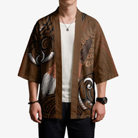 New Zealand Taiaha Kimono Maori Weapon Silver Fern Maori Pattern