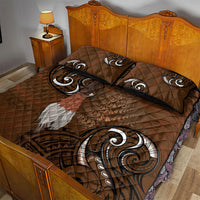 New Zealand Taiaha Quilt Bed Set Maori Weapon Silver Fern Maori Pattern