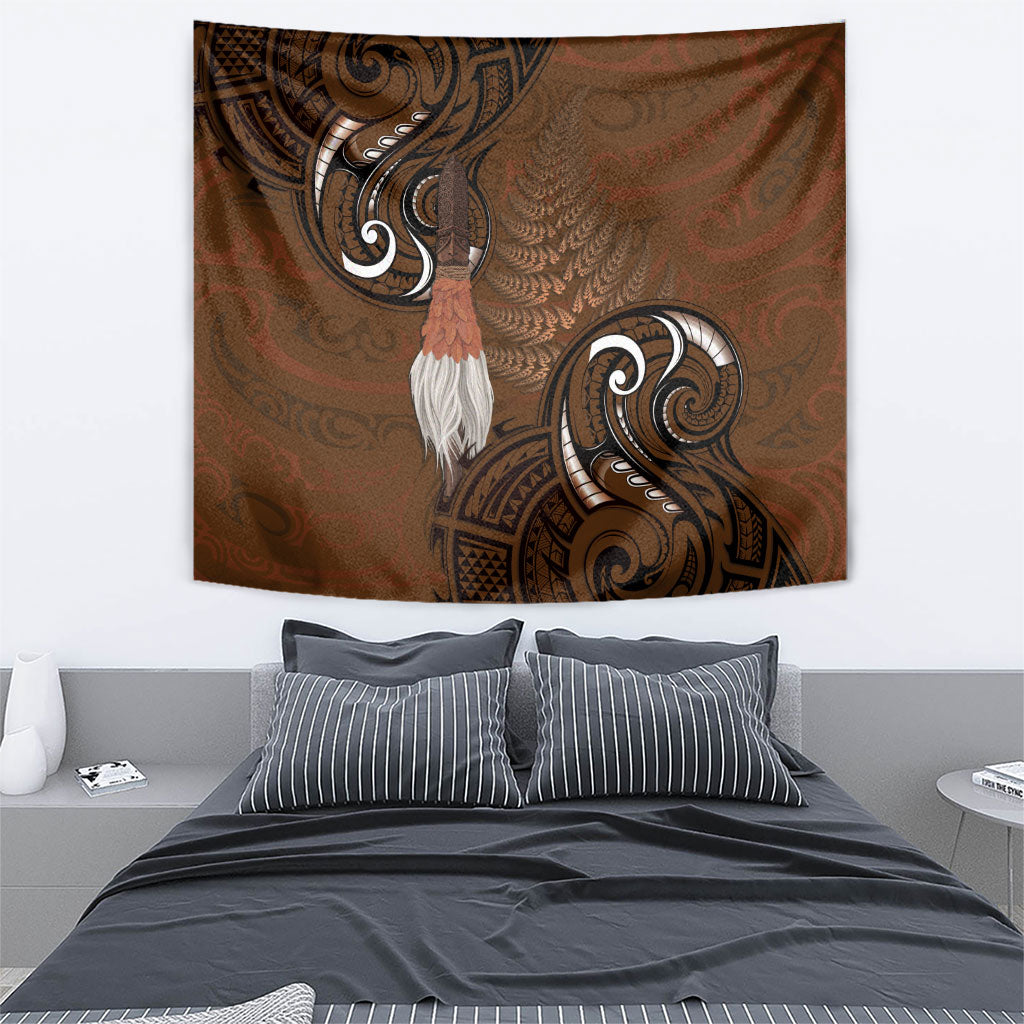 New Zealand Taiaha Tapestry Maori Weapon Silver Fern Maori Pattern
