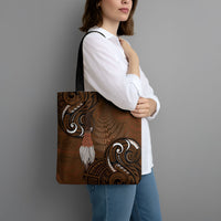 New Zealand Taiaha Tote Bag Maori Weapon Silver Fern Maori Pattern
