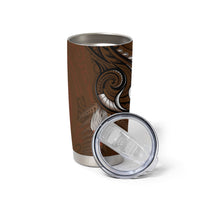 New Zealand Taiaha Tumbler Cup Maori Weapon Silver Fern Maori Pattern