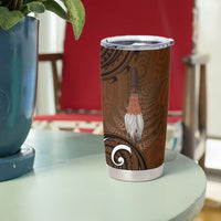 New Zealand Taiaha Tumbler Cup Maori Weapon Silver Fern Maori Pattern