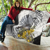 New Zealand Fantail Bird Quilt Maori Piwakawaka Kowhai Maori Pattern