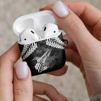 New Zealand Weka Personalised AirPods Case Aotearoa Hen Silver Fern Maori Pattern