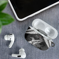 New Zealand Weka Personalised AirPods Case Aotearoa Hen Silver Fern Maori Pattern