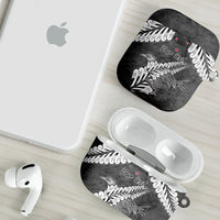 New Zealand Weka Personalised AirPods Case Aotearoa Hen Silver Fern Maori Pattern
